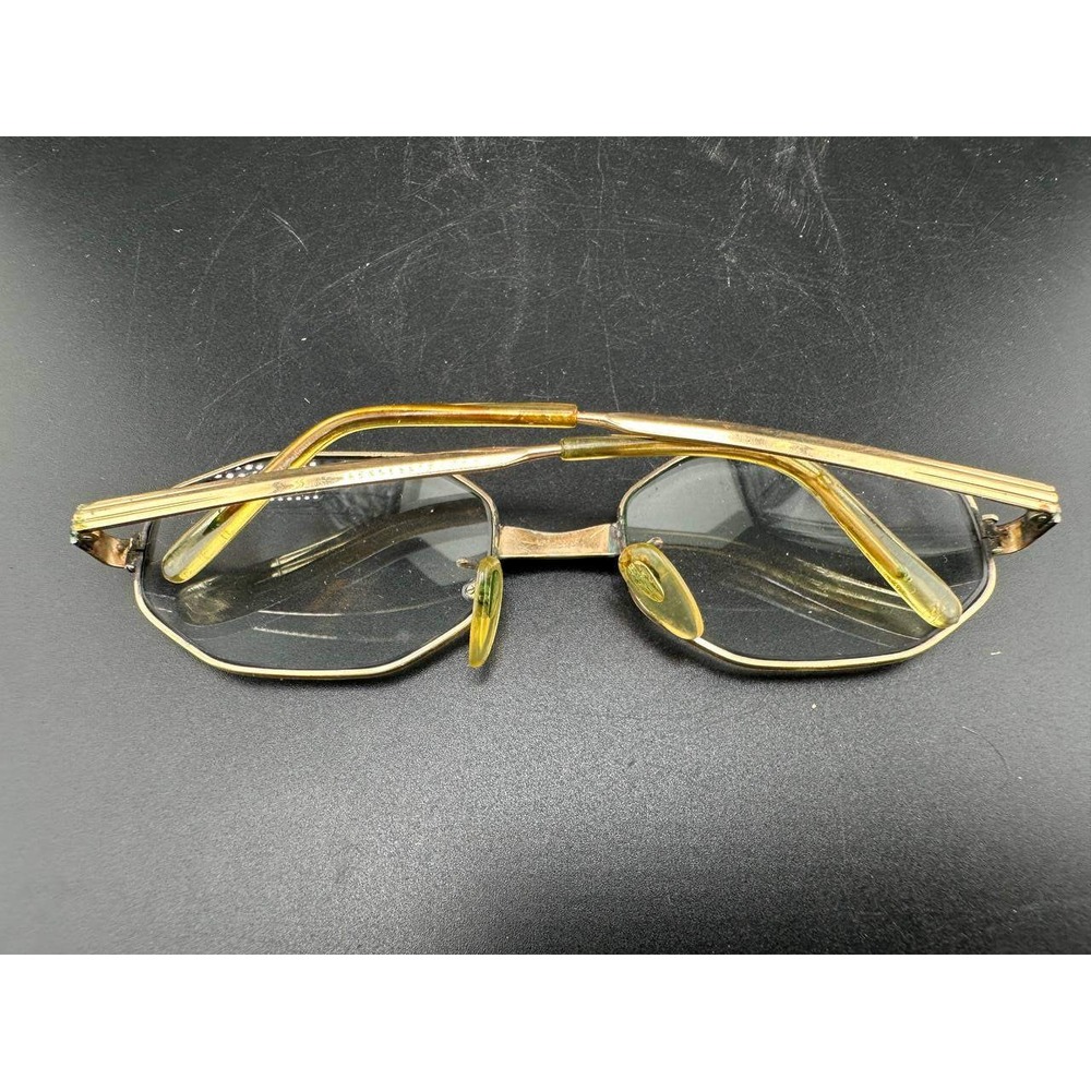 Vintage 12K Gold Filled Octagon Eyeglasses West Germany Leather Case 051 (41) - Picture 3 of 9